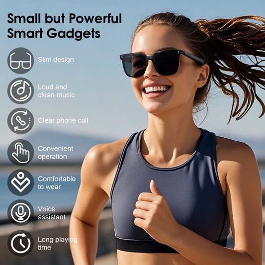 Lunettes Bluetooth VibeSound Duo – Lentilles anti-lumière bleue & solaires interchangeables